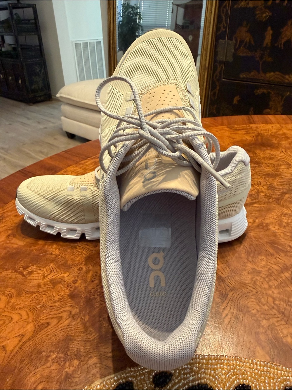 On Cloud 5 Running Shoes Women's Haze Sand Athletic Sneakers EU 42 US 10 - Picture 9 of 9